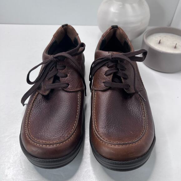 SAS Move On Leather Walking Comfort Shoes Brown Moc Toe Men's US 7WW NWOB - Picture 5 of 10